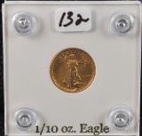 1987 AMERICAN GOLD EAGLE 1/10 OZ