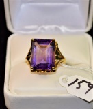 LADIES 16.34CTTW SPINEL 18K YELLOW GOLD RING