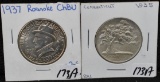 1935 BU CONNECTICUT & 1937 CH BU ROANOKE COM COINS