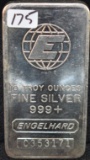 ENGELHARD 10 TROY OZ .999+ FINE SILVER INGOT