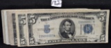 22 BLUE SEAL $5 SILVER CERTIFICATES