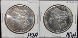 1887-S CH-BU & 1889-S CH-BU MORGAN DOLLARS