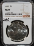 1923 PEACE DOLLAR - NGC MS65