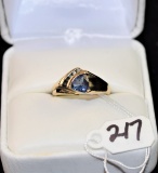 LADIES 1.15CTTW TANZANITE & DIAMOND 14K GOLD RING