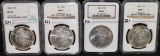 1880-S, 1881-S, 1884-0, 1885-0 MORGANS NGC MS63/64