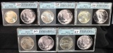 FIVE MS62 1922 PEACE DOLLARS