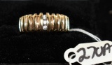 FANCY RIDGED 14K YELLOW GOLD RING