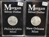 2 UNC 1904 & 1904-0 MORGAN DOLLARS