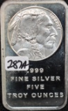 5 TROY OZ 999 FINE SILVER INGOT FROM SAFE DEPOSIT