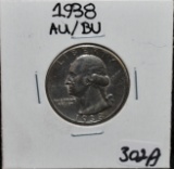 1938 AU/BU WASHINGTON QUARTER