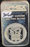 APMEX 5 TROY OZ 999 FINE SILVER INGOT