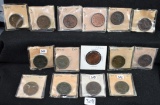 15 FINE+MIXED DATES LARGE CENTS FROM SAFE DEPOSIT