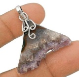 ROUGH GEM ART AMETHYST STALACTITE PENDANT