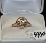 2.01 FANCY BROWN/YELLOW 14K ROSE GOLD RING