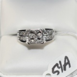 LADIES 2.40CTTW DIAMOND 14K WHITE GOLD RING