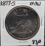 1877-S XF/AU TRADE DOLLAR FROM SAFE DEPOSIT