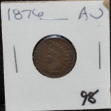 1876 AU INDIAN HEAD PENNY FROM SAFE DEPOSIT