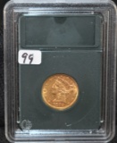 1892-S XF/AU $5 LIBERTY GOLD COIN