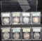 8 PRE 1904 MIXED DATES MORGAN DOLLARS PCGS MS64