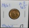 RARE 1861 $2 1/2 LIBERTY GOLD COIN
