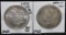 1878 MS62 7TF REV78 & 1890-CC VG MORGAN DOLLARS