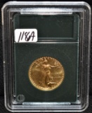 GEM BU 1986 (1ST YR) $25 (1/2 OZ) GOLD EAGLE