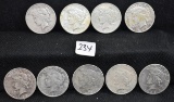 9 VG/F 1928-S PEACE DOLLARS FROM SAFE DEPOSIT