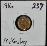 1916 MCKINLEY GOLD COMMEMORATIVE (HOLED)