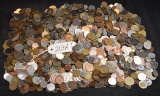 100'S OF MIXED FOREIGN WORLD COINS
