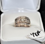 1.21CT DIA. SOLITAIRE & 1.26CTTW SIDE DIA. 18K RING