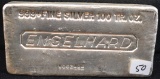 ENGELHARD 100 TROY OZ 999+ FINE SILVER INGOT