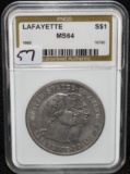 1900 $1 LAFAYETTE COMMEMORATIVE COIN - PNGS MS64