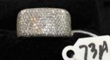 LOVELY LADIES 2.88CTTW DIAMOND 14K WHITE GOLD RING