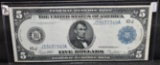 LARGE SIZE $5 FED. RESERVE NOTE SERIES 1914