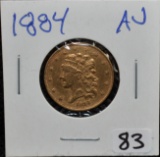 SCARCE 1884 AU LIBERTY GOLD COIN