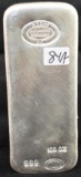 100 TROY OZ 999 FINE SILVER ASAHI REFINERS INGOT