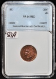 1883 INDIAN PENNY NNC PR-64 RED