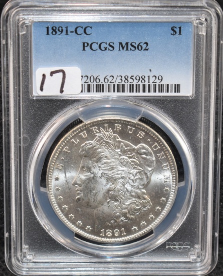 1891-CC MORGAN DOLLAR - PCGS MS62