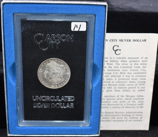 VERY RARE 1879-CC GSA BLACK BOX MORGAN DOLLAR