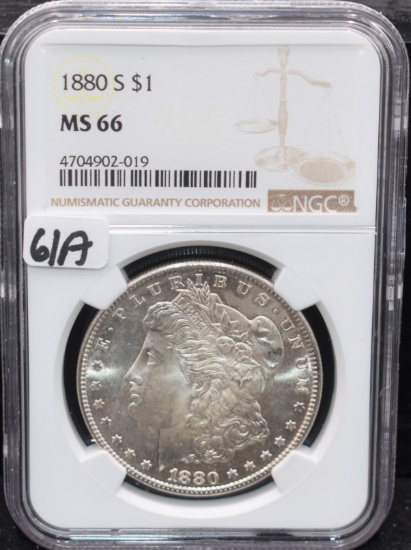 1880-S MORGAN DOLLAR - NGC MS66