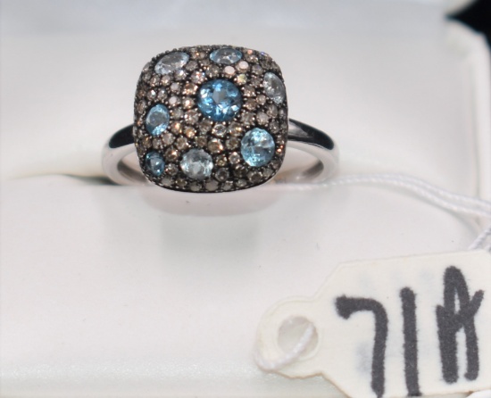 LADIES 1.96CTTW SAPPHIRE & DIAMOND 14K GOLD RING