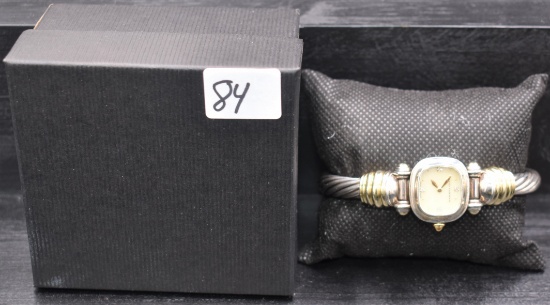 "DAVID YURMAN" 14K GOLD & 925 STERLING WATCH
