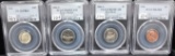 FOUR PCGS PROOF U.S. COINS FROM SAFE DEPOSIT