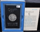 RARE 1885-CC GSA BLACK BOX MORGAN DOLLAR