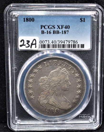 RARE 1800 CAPPED BUST DOLLAR PCGS XF40