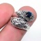 MADAGASCAR BLUE SAPPHIRE OXIDIZE STERLING RING