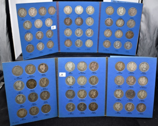 COMPLETE SET OF BARBER HALF DOLLARS