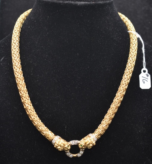 CHOICE 18K YELLOW GOLD DIAMOND NECKLACE