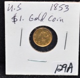 1853 TYPE 1 $1 GOLD COIN