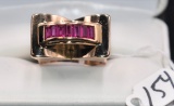 1.33 CTTW RUBY 18K YELLOW GOLD RING